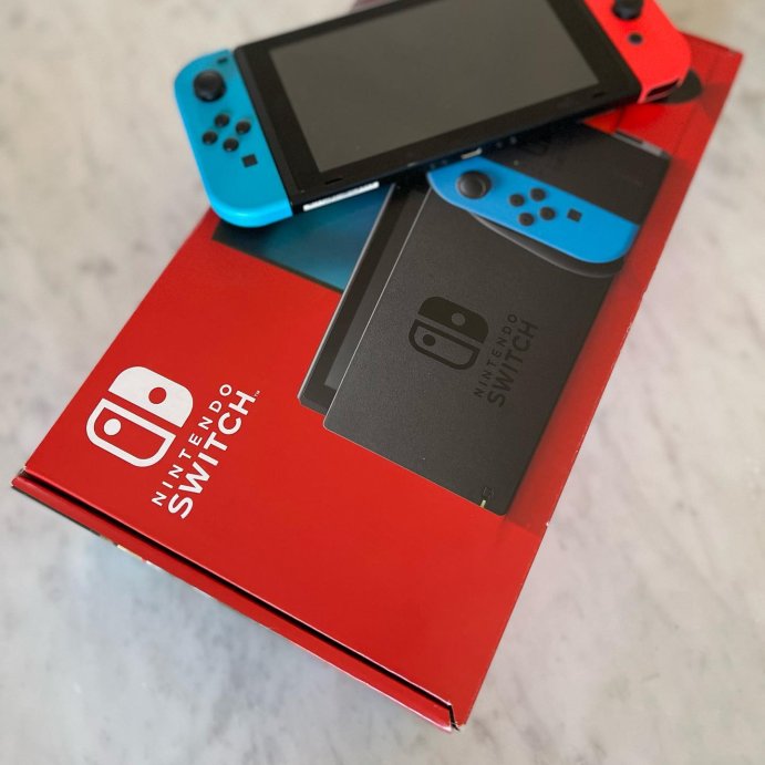 user image by @joebronston, Nintendo Switch with Neon Blue and Neon Red Joy-Con