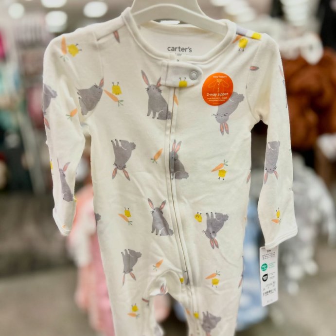 user image by @momlifeandstylefinds, Carter&#39;s Just One You&#174;️ Baby Bunny Printed Sleep N&#39; Play - White