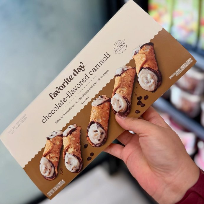 user image by @katattarget, Frozen Chocolate Flavored Cannoli Filled with sweetened ricotta cheese and Chocolate Chips - 5ct/7.6oz - Favorite Day&#8482;