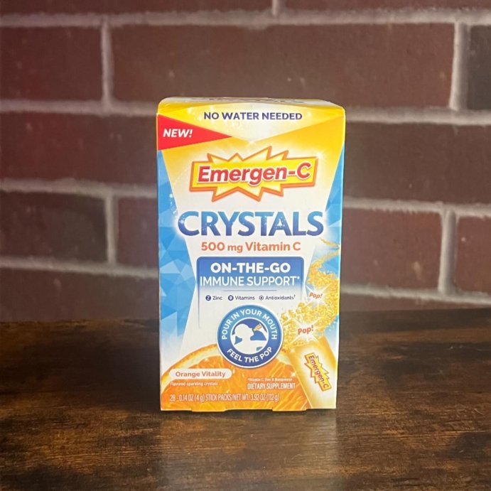 user image by @influenster_guy, Emergen-C Crystals On-The-Go Immunity Vitamins Powder - Orange Vitality - 28ct