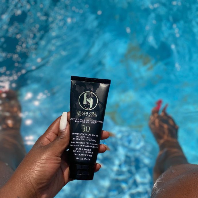 user image by @redlipsandpassports, Black Girl Sunscreen Broad Spectrum Infused with Jojoba Oil - SPF 30 - 3 fl oz
