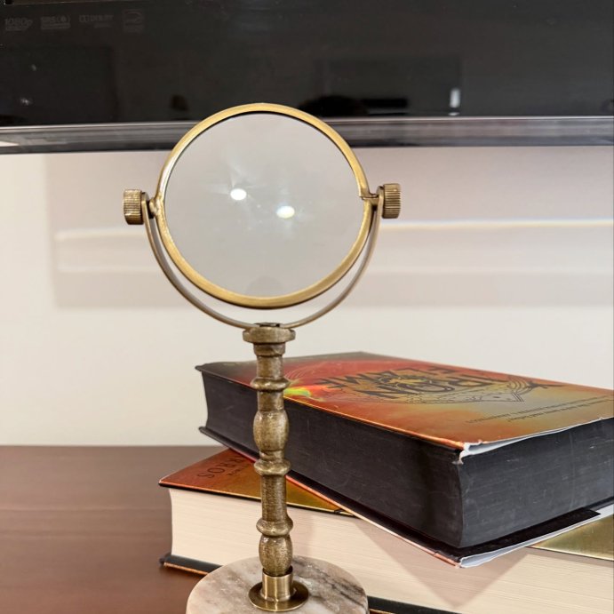 user image by @targetfanreviews, 8&#34; Decorative Brass and Marble Magnifying Glass - Hearth &#38; Hand&#8482; with Magnolia
