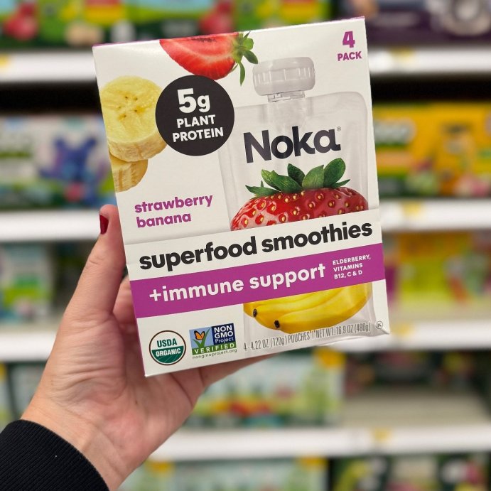 user image by @katie_elizabeth_a, Noka Organic Superfood Smoothie Strawberry Banana + Immune Support - 16.9oz/4pk
