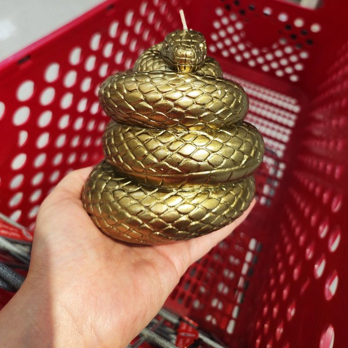 user image by @ohtarget, Metallic Gold Coiled Snake Wax Figural Candle - Threshold&#8482;