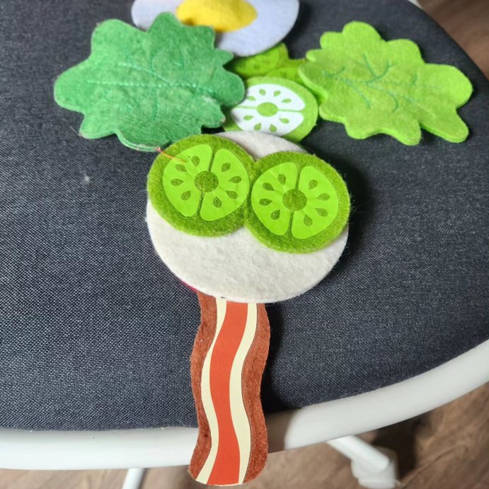 user image by @foundplayart, Melissa &#38; Doug Felt Food Sandwich Play Food Set (33pc)