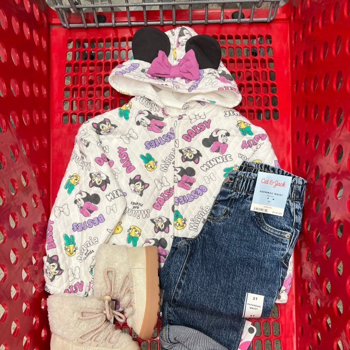 user image by @targetbayareafinds, Toddler Girls' Paperbag Denim Pants - Cat & Jack™