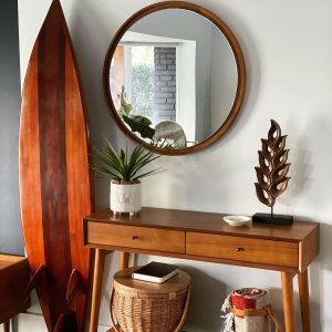 Floating Acorn Round Wall Mirror - 30"