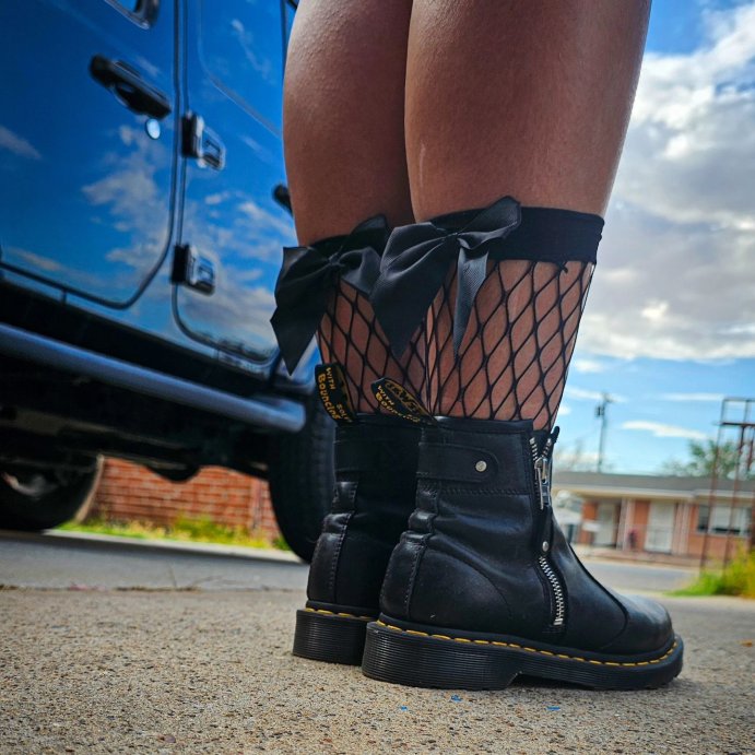 user image by @zulma_iivee, Women's Fishnet Anklet with Bow - A New Day™