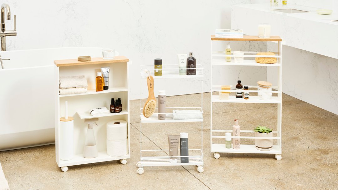 Slim Rolling Bathroom Storage Carts