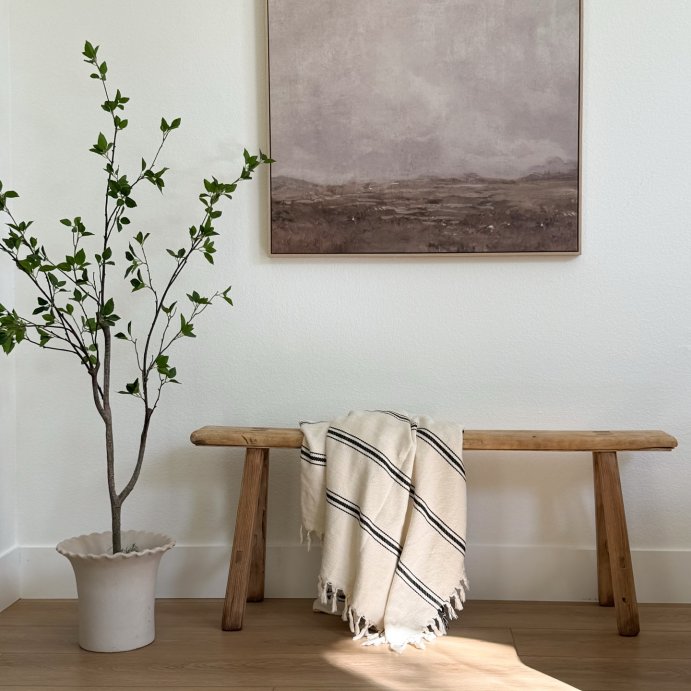 user image by @paulabhome, 36&#34; x 36&#34; Plains Framed Wall Canvases - Threshold&#8482; designed with Studio McGee: Modern Digital Art, Beige Frame, D Ring Mount