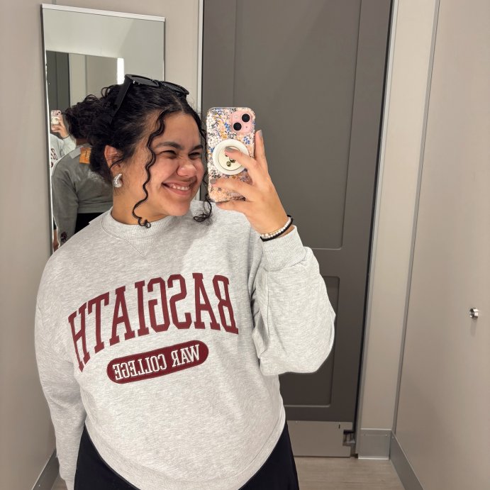 user image by @bookishbyclau, Women's Empyrean Basgiath War College Graphic Sweatshirt - Gray (Target Exclusive)