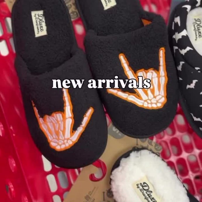 user image by @targettrendsetter, dluxe by dearfoams Women's Seasonal Scuff Ghost Slippers - Black