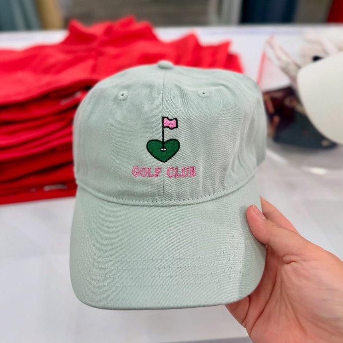 user image by @katattarget, Golf Club Hat - Frasier Sterling Mint: Adjustable Cream Baseball Cap