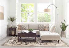 Shop Eli Taupe Micro Right Chaise Sectional and more