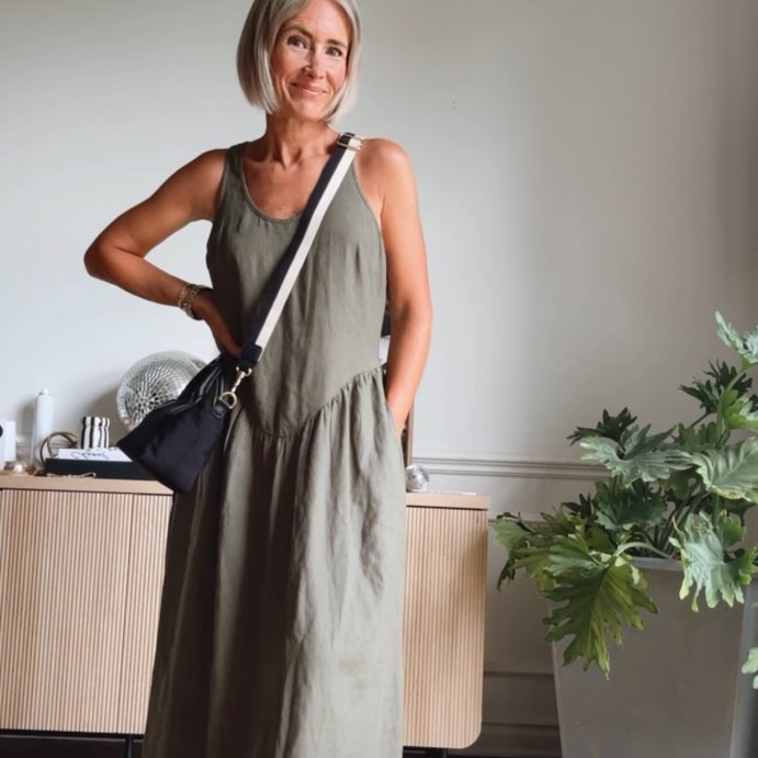 user image by @covet.on.the.go, Women's Drop Waist Midi A-Line Dress - Universal Thread™