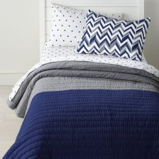 Shop Little Prints Blue Twin Quilt and more