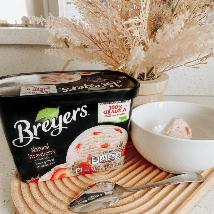 user image by @themoranfamily, Breyers All Natural Strawberry Ice Cream - 48oz