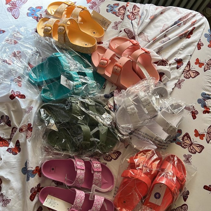 user image by @sharicefindss, Women's Neida EVA Two Band Footbed Slide Sandals - Shade & Shore™