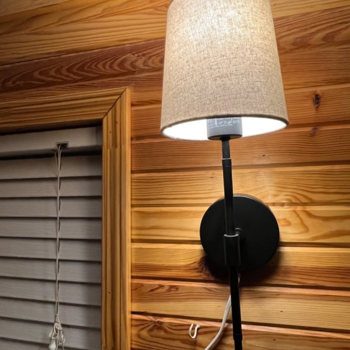 user image by @sarahlw2271, Fabric Shade Wall Sconce Black/Cream - Hearth &#38; Hand&#8482; with Magnolia