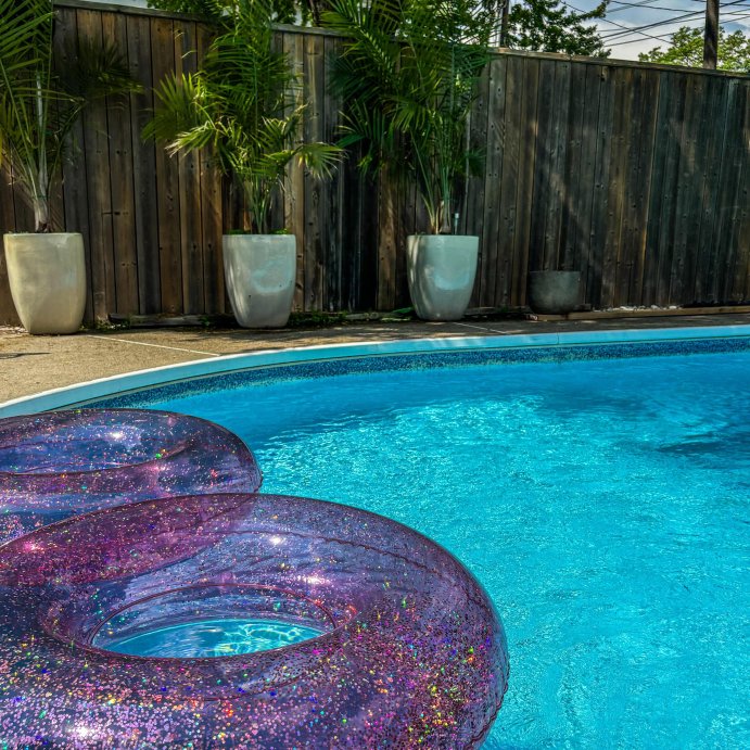 user image by @cookingwithrosemary, 36" Inflatable Glitter Swim Tube - Sun Squad™
