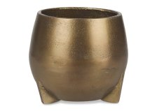 Shop Novah Recycled Metal Planter Small Gold and more