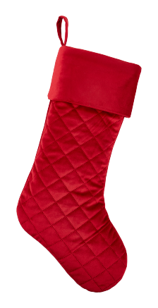 Shop CANVAS Traditional Red Quilted Stocking, 22" and more