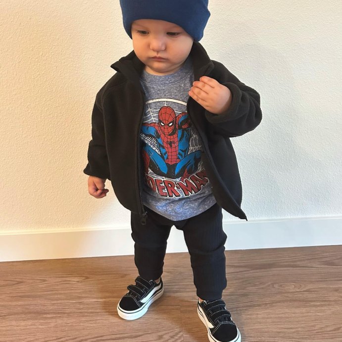 user image by @raising.reece, Toddler Boys' Disney Spider-Man Short Sleeve T-Shirt - Heather Blue