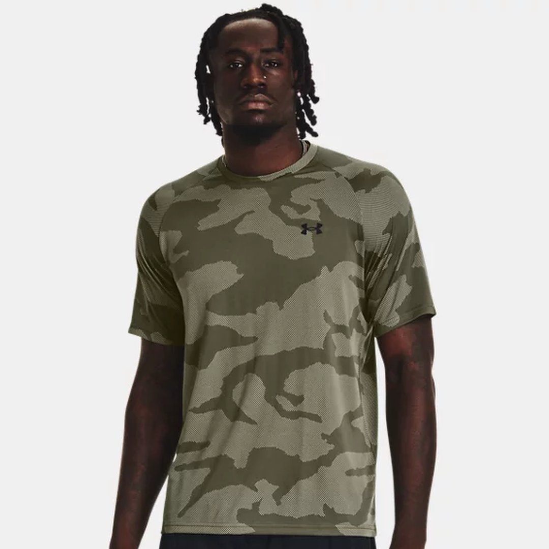 NWT Under Armour Men’s UA Velocity Jacquard Tee 1371203-452, Green camo 5XL