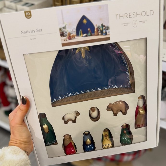 user image by @happilyhebert, Painted Ceramic Nativity Set Christmas - Threshold&#8482;