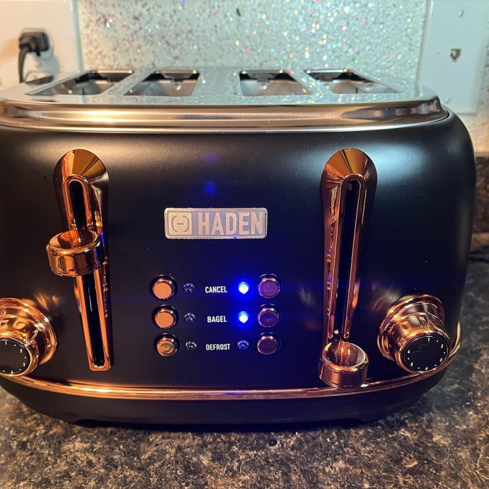 user image by @xenaiipoo, Haden Heritage 4-Slice Wide Slot Stainless Steel Toaster