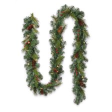 Shop NOMA Pre-Lit LED Artificial Carolina Garland Christmas Decoration, 9-ft and more
