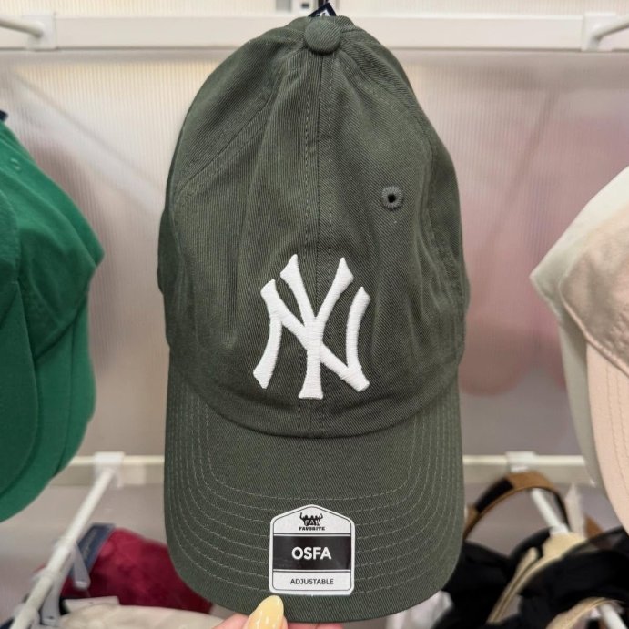 user image by @tarjaymaxx, New York Yankees Baseball Hat - Green: MLB Team Logo, Cotton, Adjustable Strap, Adult Sizing, Woven Fabric