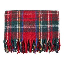 Shop CANVAS Christmas Decoration Brushed Plaid Throw, Red, 60-in and more
