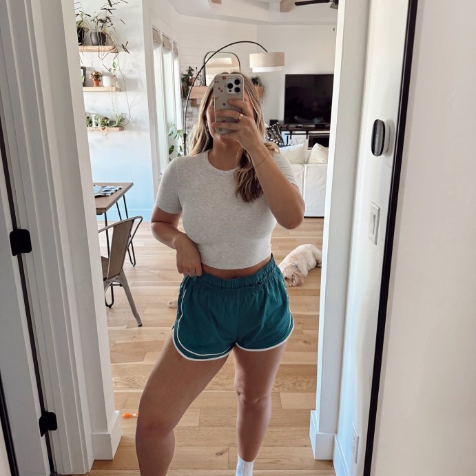 user image by @fitsby_emily, Women's Woven Mid-Rise Shorts - JoyLab™