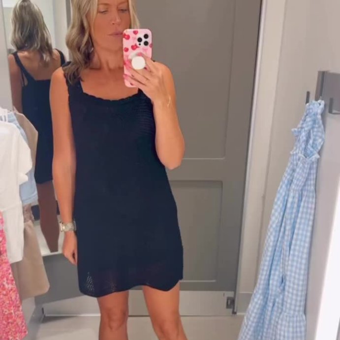 user image by @emilyunscripted, Women's Crochet Mini Shift Dress - A New Day™