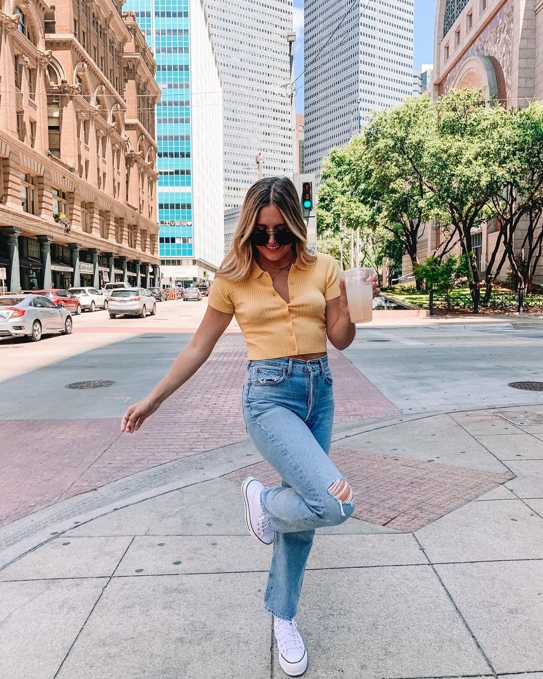 Summer, outfit, ideas, button down, distressed