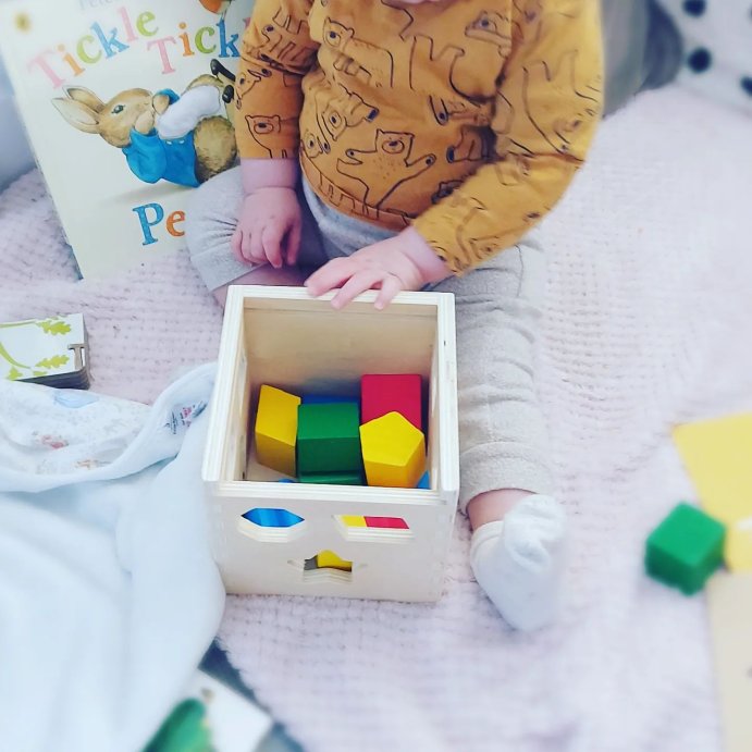 user image by @whatteddy_didnext, Melissa &#38; Doug Shape Sorting Cube - Classic Wooden Toy With 12 Shapes: Fine Motor Skills Educational Toddlers Toy