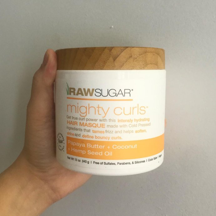 user image by @solfullysteph, Raw Sugar Mighty Curls&#160;Hair Masque - Papaya Butter + Coconut Oil + Hemp Seed Oil - 12oz