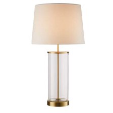 Shop CANVAS Fillable Table Lamp with USB Port, 26-in, Brushed Brass and more