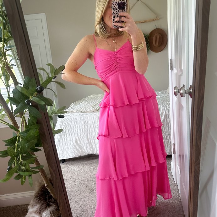 user image by @ericaputtogether, Women's Tiered Ruffle Maxi A-Line Dress - A New Day™