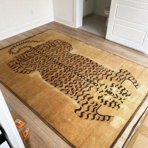 Gold Tibetan Tiger Hand Knotted Rug | Williams Sonoma