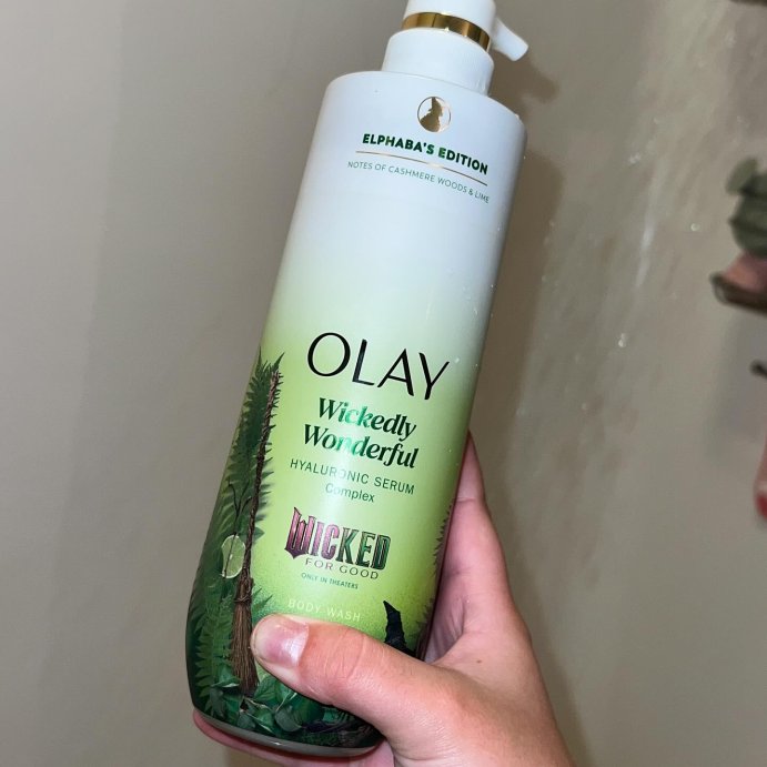 user image by @slay_with_lauren, Olay Limited Edition Elphaba&#39;s Serum Wicked Hydrating &#38; Renewing Body Wash - Cashmere Woods &#38; Lime Scent- 20 fl oz