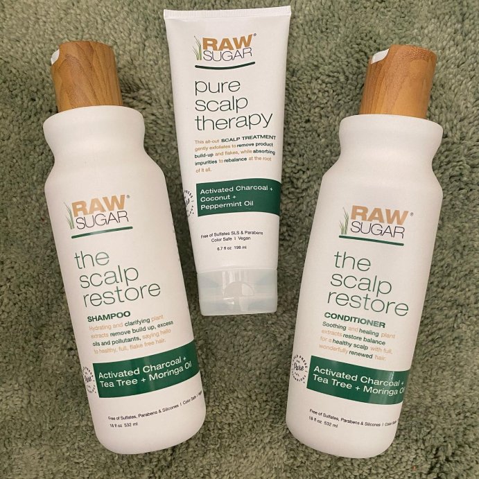 user image by @enchiladaaa_, Raw Sugar Pure Scalp Therapy Treatment - Coconut + Peppermint Oil - 6.7 fl oz