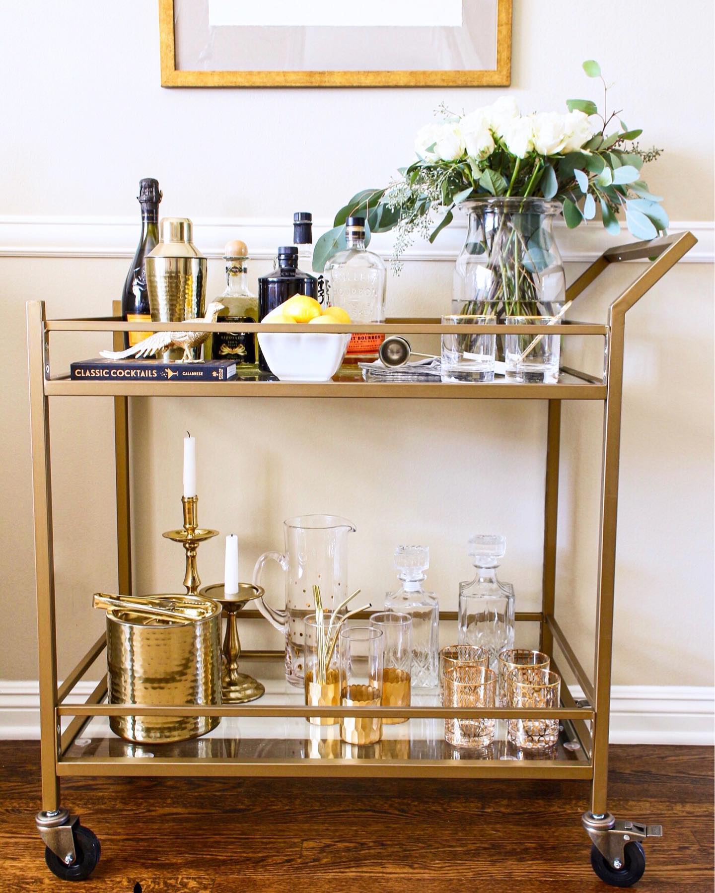 Glam entertaining cart Instagram Post