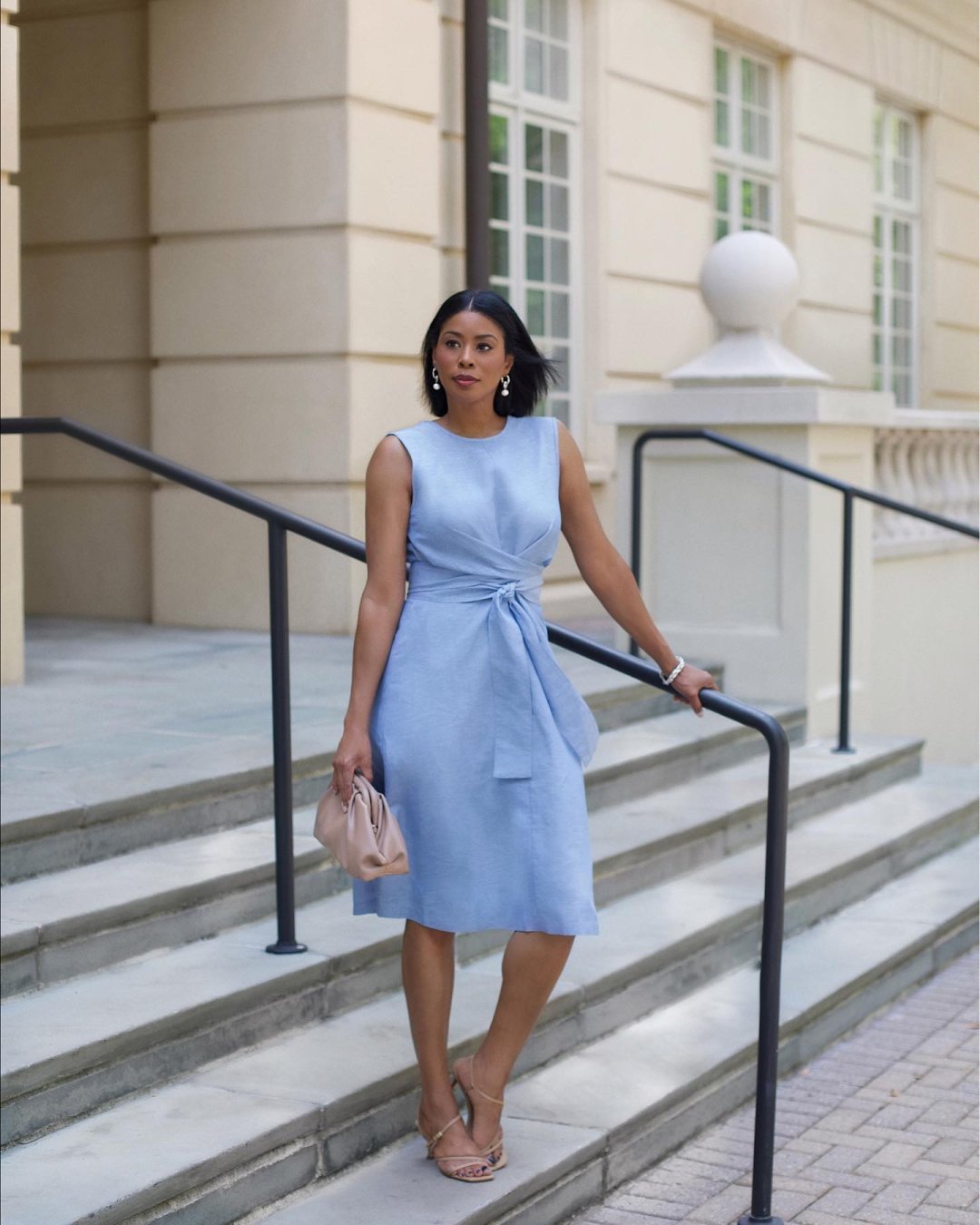 Chambray best sale linen dress