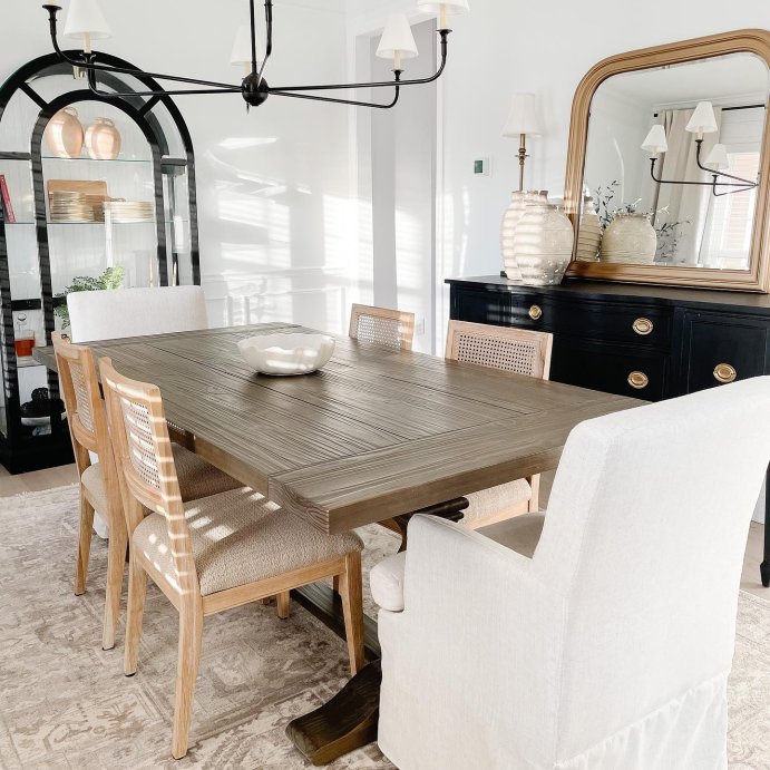 user image by @houseonbirchlane, Upholstered Dining Chair Cream - Threshold&#8482; designed with Studio McGee