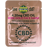 Shop Uncle Bud's CBD Hemp Extract Rose Gold Face Mask - 4.20 MG CBD Oil Per Mask - Mandarin Floral (1 Mask) and more