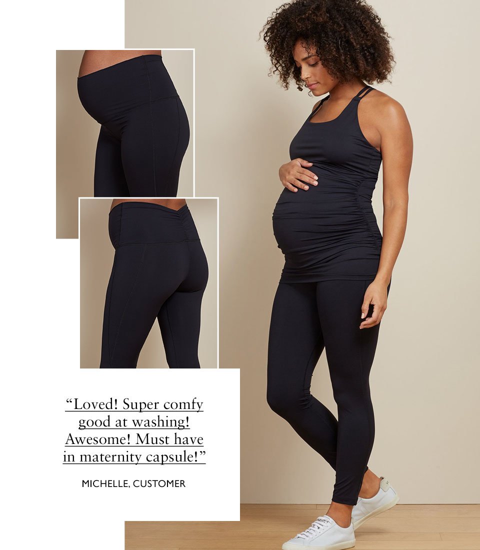 Black Over The Bump Luxe Maternity Legging