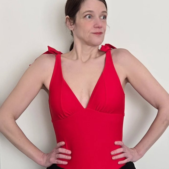 user image by @lctheo13, Women's Shoulder Tie Medium Coverage One Piece Swimsuit - Shade & Shore™ Red