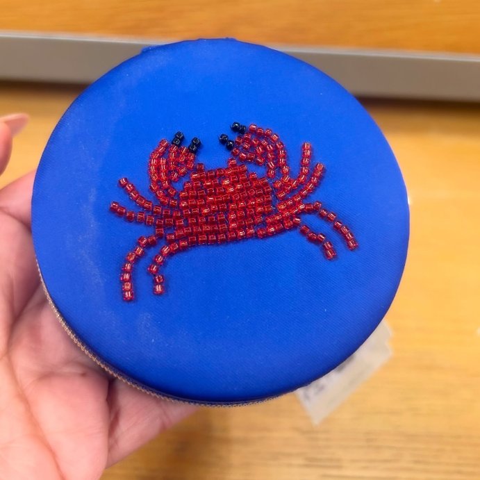 user image by @styleconfylife, Small Round Crab Travel Jewelry Organizer - A New Day&#8482; Blue/Red